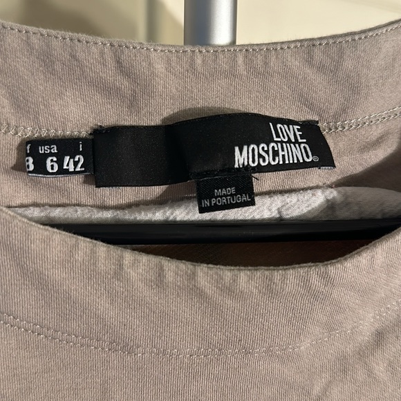 Love Moschino Treasure Chest Map Bodycon Mini Crew Neck Tee Shirt Dress Size 6 - Picture 5 of 7